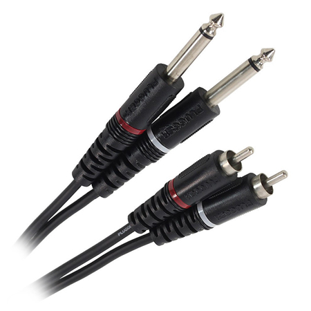 CABLU 2X JACK 6.35 TATA MONO - 2 RCA TATA 6M