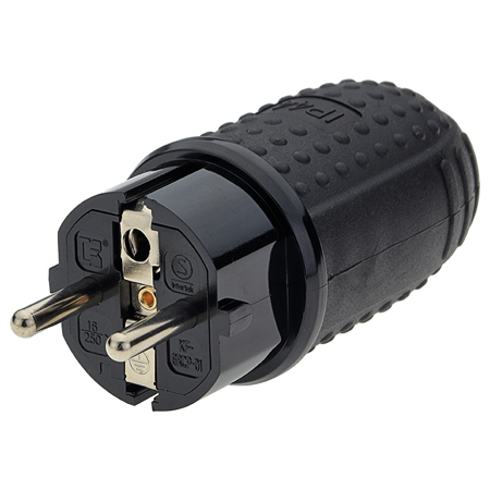STECKER TATA IP44 16A MAX 3500W - NEGRU