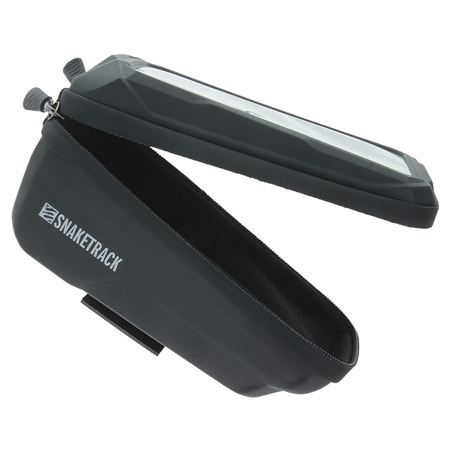 GEANTA BICICLETA CU SUPORT TELEFON PRINDERE PE CADRU - NEGRU