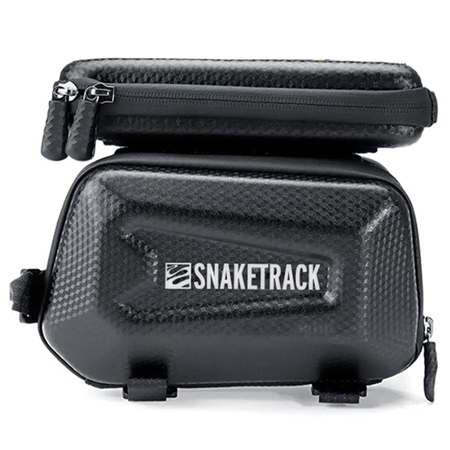 GEANTA BICICLETA CU SUPORT TELEFON PRINDERE PE CADRU IP54 - NEGRU