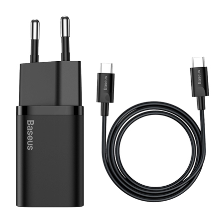 INCARCATOR RETEA USB-C FAST CHARGING PD 25W BASEUS - NEGRU