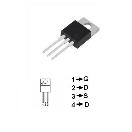 TRANZISTOR. MOSFET DE PUTERE CANAL N 600V 4A 75W 2OHM