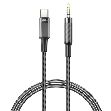 CABLU AUDIO JACK 3.5MM TATA - TIP C 1M - NEGRU