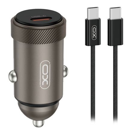 INCARCATOR AUTO PD 30W UCB-C + CABLU USB-C - USB-C