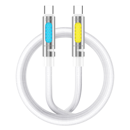 CABLU USB-C - USB - C 1.2M 240W CU RGB SI AROMATHERAPY - ALB