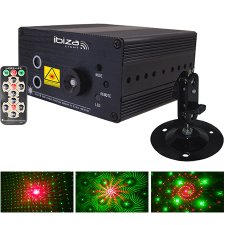 LASER 3W ROSU+VERDE+ALBASTRU SI TELECOMANDA