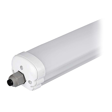 CORP ILUMINAT LED 120CM 36W 6400K ALB RECE IP65 