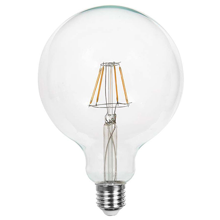 BEC LED G125 E27 12.5W CU FILAMENT 3000K ALB CALD