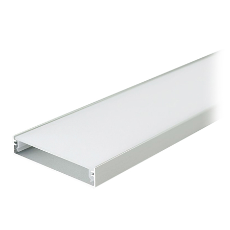 PROFIL ALUMINIU PENTRU BANDA LED 2M 50MM X 10MM - ARGINTIU