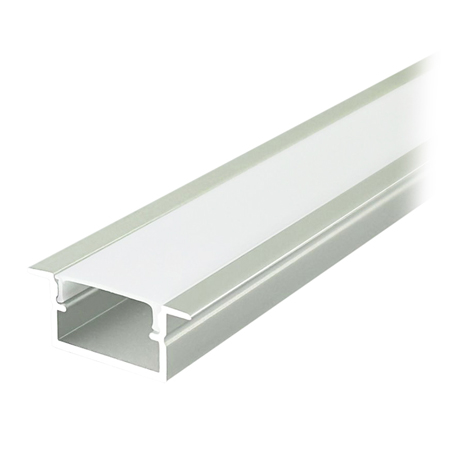 PROFIL ALUMINIU PENTRU BANDA LED 2M 17MM X 10MM - ARGINTIU