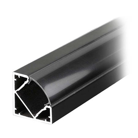 PROFIL ALUMINIU PENTRU BANDA LED 2M 19MM X 19MM - NEGRU