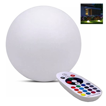 LAMPA LED RGB 3W MODEL SFERA IP65 40CM X 39CM