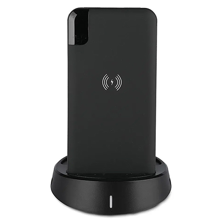 POWER BANK 8000MAH INCARCARE WIRELESS MODEL STAND - NEGRU