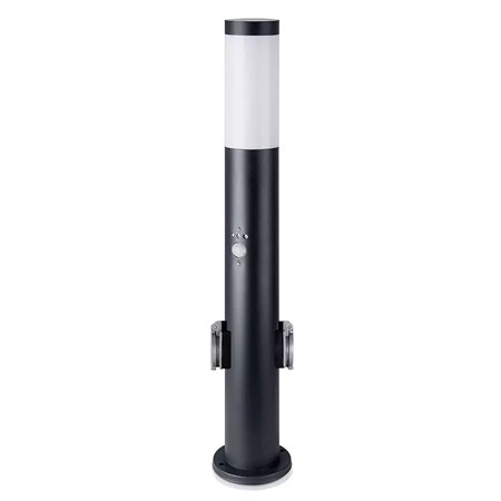 LAMPA GRADINA SOCLU e27 CU SENZOR DE MISCARE IP44 - NEGRU