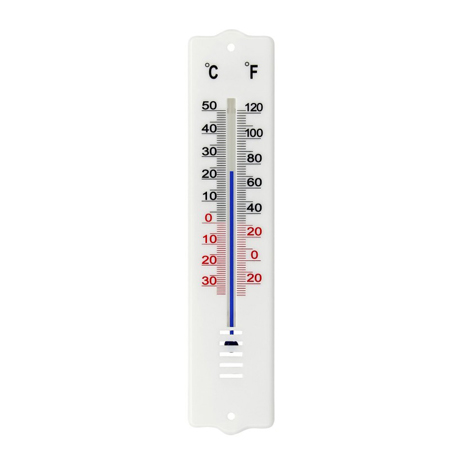 TERMOMETRU DE INTERIOR / EXTERIOR PLASTIC 20CM - ALB