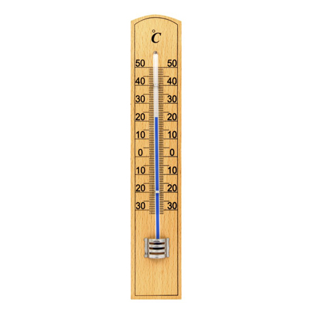 TERMOMETRU DE INTERIOR / EXTERIOR LEMN 20CM