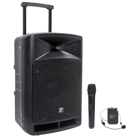 BOXA PORTABILA 12''/30CM + TWEETER 250W BT/USB/FM/SD + 2MIC VHF