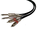 CABLU 2RCA TATA/2JACK 6.35 MONO 3M