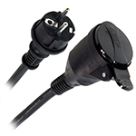CABLU EXTENSIE(CUPLA) 20M (3GX1.5MM) IP44 - NEGRU