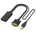 ADAPTOR HDMI MAMA LA VGA TATA + USB ALIMENTARE - NEGRU