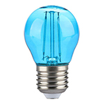 BEC LED G45 E27 2W CU FILAMENT LUMINA ALBASTRA
