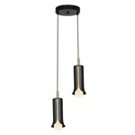 CORP ILUMINAT LED 2X5W 3000K 2000X1770MM - NEGRU